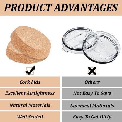 OLYCRAFT 2 Pcs Large Cork Stoppers 5.5~4.7 inch Tapered Cork Plugs Wood Corks Lids Bottle Lids Stoppers Wine Bottle Stoppers Wood Jar Corks for Kitchen Wedding Favor Canning - 3cm Thick