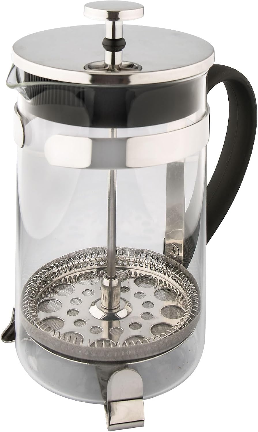 HUDSON French Press Coffee and Tea Maker, 6 Cups, Silver