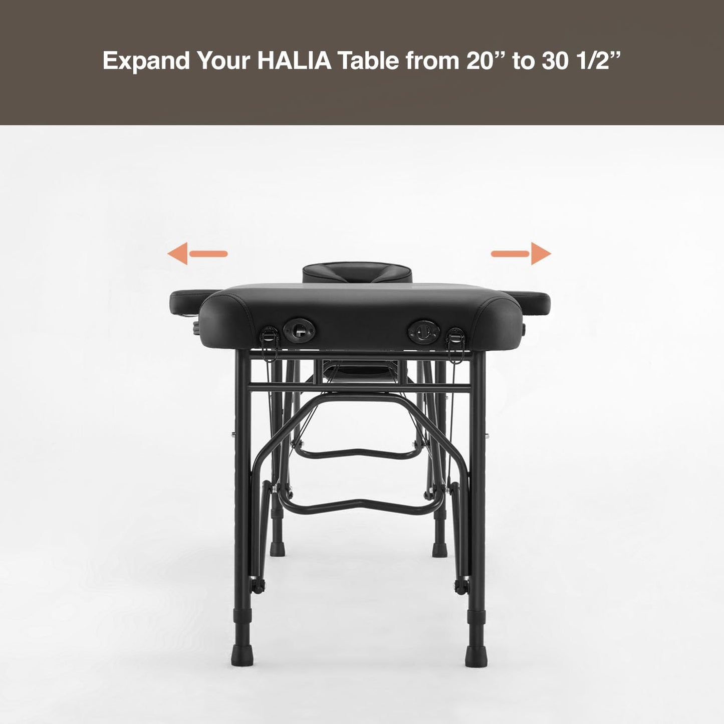 DR.LOMILOMI Halia 302 Classic Ultra-Light Travel-Size Aluminum Foldable Portable Massage Table for Professional Mobile Massage Therapists, with Side Arm Extensions