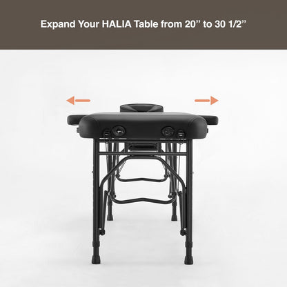 DR.LOMILOMI Halia 302 Classic Ultra-Light Travel-Size Aluminum Foldable Portable Massage Table for Professional Mobile Massage Therapists, with Side Arm Extensions