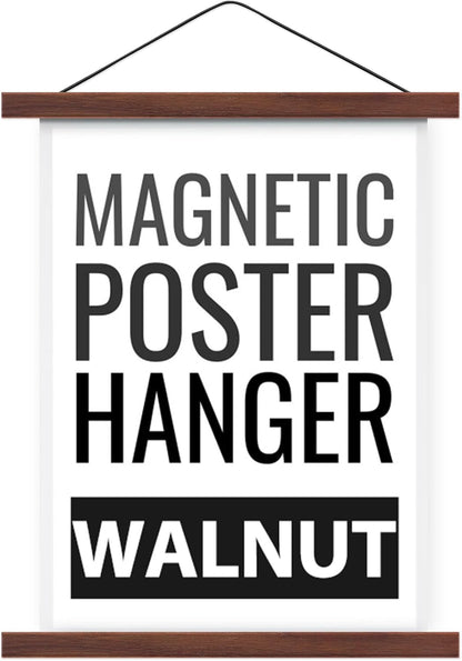 14x14 14x20 14x24 HONKKI Magnetic Poster Hanger Frame for Movie Music Posters Wall Art,Walnut Wood Picture Frames