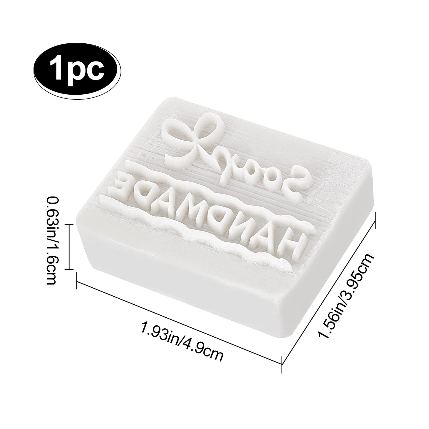 CRASPIRE Soap Stamp Handmade White Resin Soap Stamp Words Pattern Soap Embossing Stamp for Clay Biscuits Gummies Arts Crafts Making Projects DIY Gift
