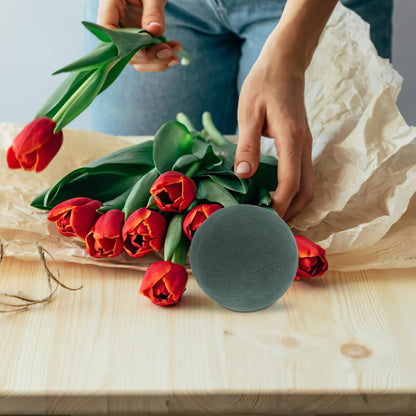 DOITOOL 8 Pcs Floral Foam Balls 3.54'' Round Green Wet Dry Flower Foam Arrangement Spheres for Fresh Artificial Plant Centerpiece DIY Craft Supplies Wedding Birthdays Home Decor