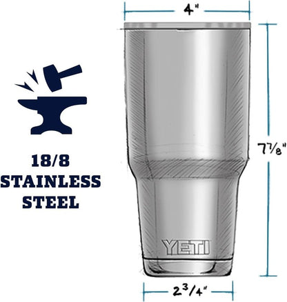 YETI Rambler 30 oz Tumbler, Stainless Steel, Vacuum Insulated with MagSlider Lid, Alpine Yellow