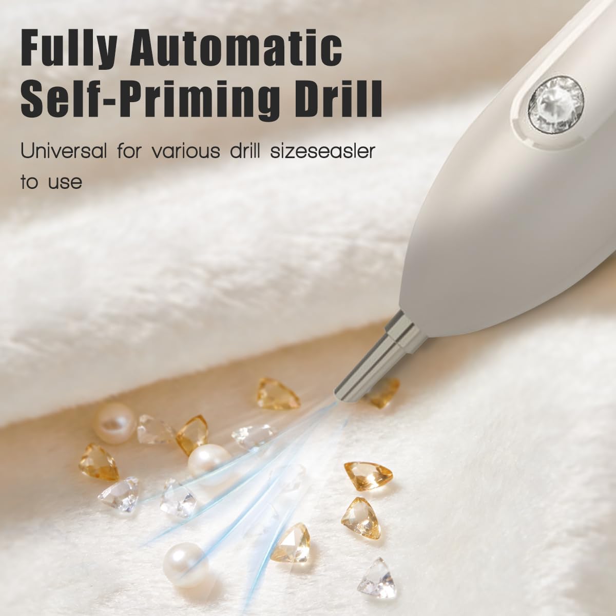 Ohotecy Electric Diamond Painting Pen with Adjustable Suction, Cordless Rechargeable Vacuum Rhinestone & Crystal Picker Tool for Round, Square & AB Drills, Low Noise Pro Diamond Art Accessories