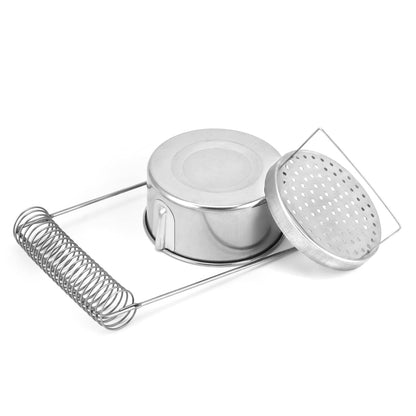 QWORK Portable Artist Brush Washer with Removable Screen, Stainless Steel Paint Brush Cleaner Tank & Spring Holder for Water, Oil, Acrylic Paints, Ideal for Artists, Students & Travelers