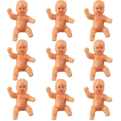 ZZYFGH 48 PCS King Cake Babies, 1.2 Inch Mini Plastic Babies for King Cake Baby Shower, My Water Broke Ice Cube Game, King Cake Baby for Party Decorations