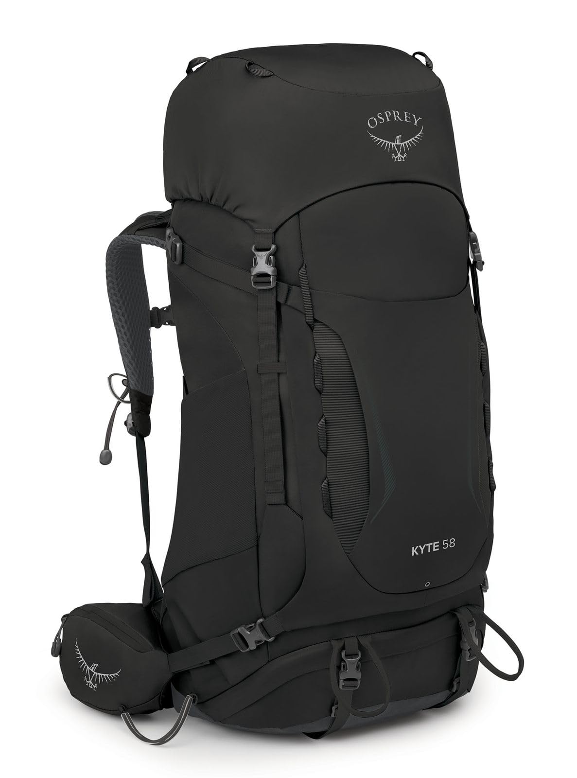 Osprey Kyte 58L Women's Backpacking Backpack with Hipbelt, Black, WM/L