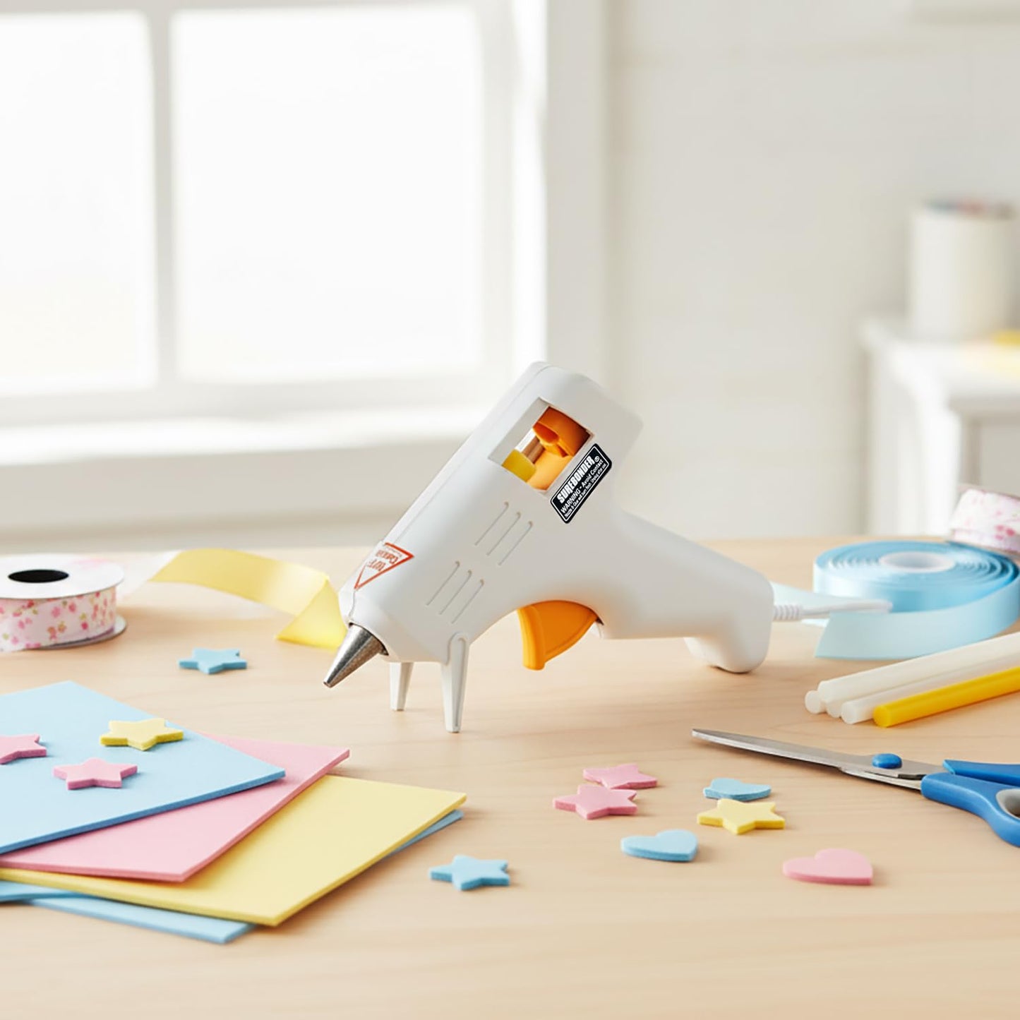 Surebonder® Low-Temperature Mini Glue Gun – 10W – Uses Mini Glue Sticks – Safer for Delicate Materials – Crafts, Classroom & DIY