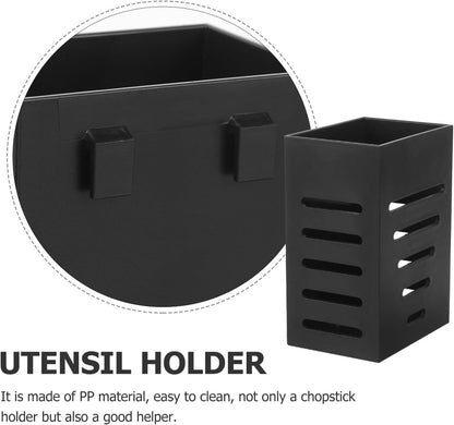 UPKOCH Wall Cutlery Holder, Plastic Utensil Holder, Hanging Chopsticks Drying Rack for Kitchen Storage