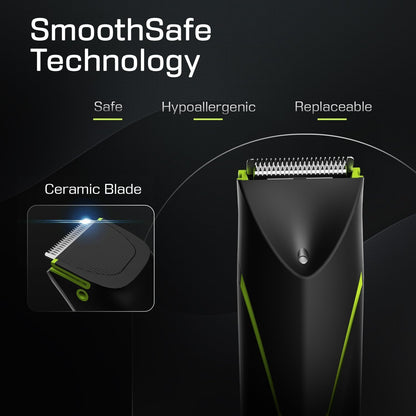 Electric Body Hair Trimmer for Men: Manscape Ball Trimmer Waterproof Pubic Hair Groomer Cordless Rechargeable Groin Shaver Replaceable Blade Clipper Wet/Dry Hygiene Razor Portable Body Grooming Travel