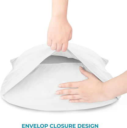 Utopia Bedding King Pillow Cases - Soft Brushed Microfiber - 6 Pack, Fade Resistant | 20" x 40" - White