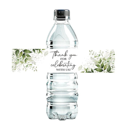100 Pcs Greenery Floral Water Bottle Labels Sticker for Wedding Bridal Baby Shower Party Table Decoration Supplies Wedding Ideas for Daughter Son fiancée Younger Generation