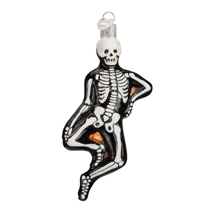 Old World Christmas Mr. Bones Glass Blown Ornament for Christmas Tree, Handcrafted Holiday Decoration, Halloween Collection