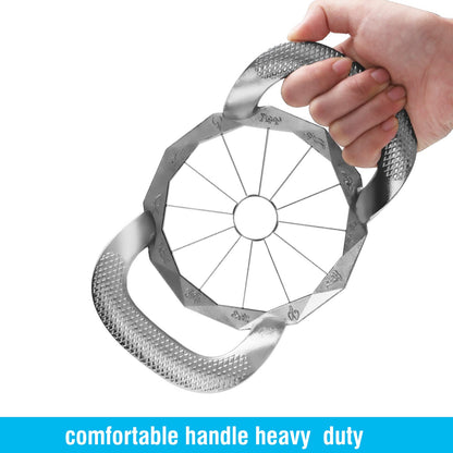 Apple Slicer, HEAVY DUTY Apple Corer, 12-Blade Stainless Steel Apple Cutter Divider Pitter ，Sturdy and Sharp