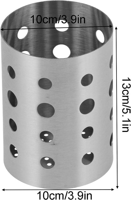 Stainless Steel Kitchen Utensil Holder, Cooking Organizer for Countertop, Silverware Caddy