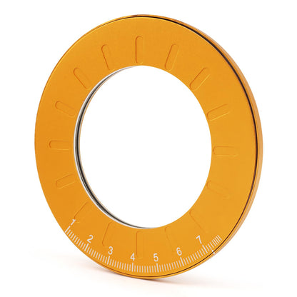 Adjustable Circle Drawing Maker, Stainless Steel & Aluminum Alloy Rotary Round Template, Measuring & Drawing Ruler, Geometric Plotting Compass Tool(Gold,Size:5 inch)