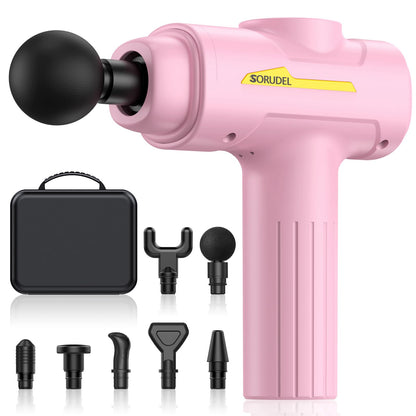 Massage Gun,Massage Gun Deep Tissue for Pain Relief with 7 Massage Heads & 6 Speeds and Carrying Case (Green)