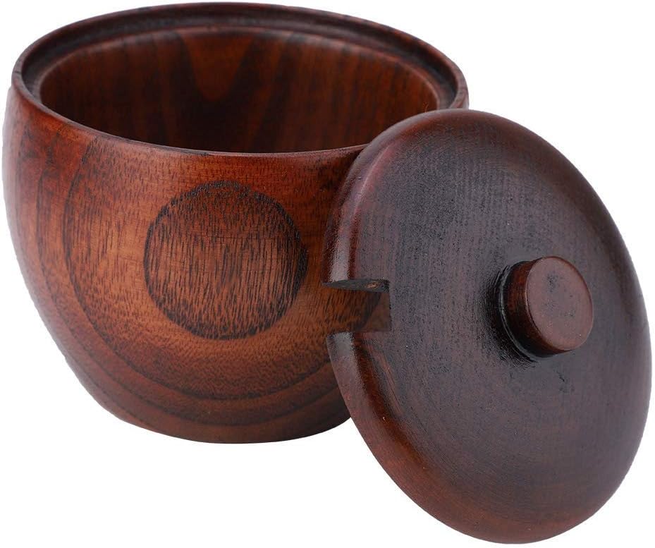 Solid Wood Sugar Bowl, Salt Box with Lid and Spoon - Kitchen Seasoning Containers