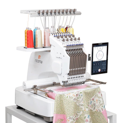 Ricoma Creator Single-Head Multi Needle Embroidery Machine for Crafters with Steel Embroidery Stand, Hoop and Cap Attachments, Chroma Digitizing Software, Lifetime Customer Support