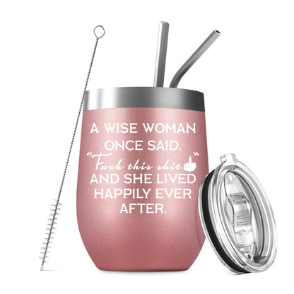 Deitybless Funny Gifts for Women - Unique Gifts for Mom, Wife, Sister, Best Friend, Friendship, Divorce, Retirement, Birthday Gifts for Women, Teachers, 12oz Wine Tumbler