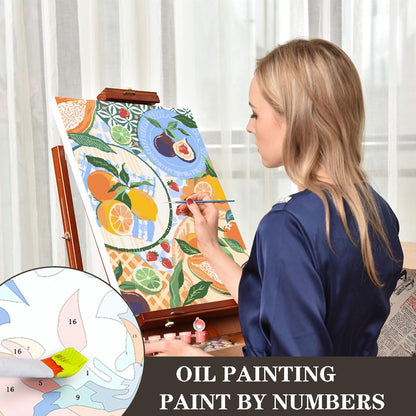 cupmod 6 Packs Paint by Numbers Kit for Adults,Coffee DIY Acrylic Oil Painting Paint by Numbers Kits on Canvas,Adults Paint by Numbers Kits Drawing Paintwork for Home Decor 9.8x13.8inch