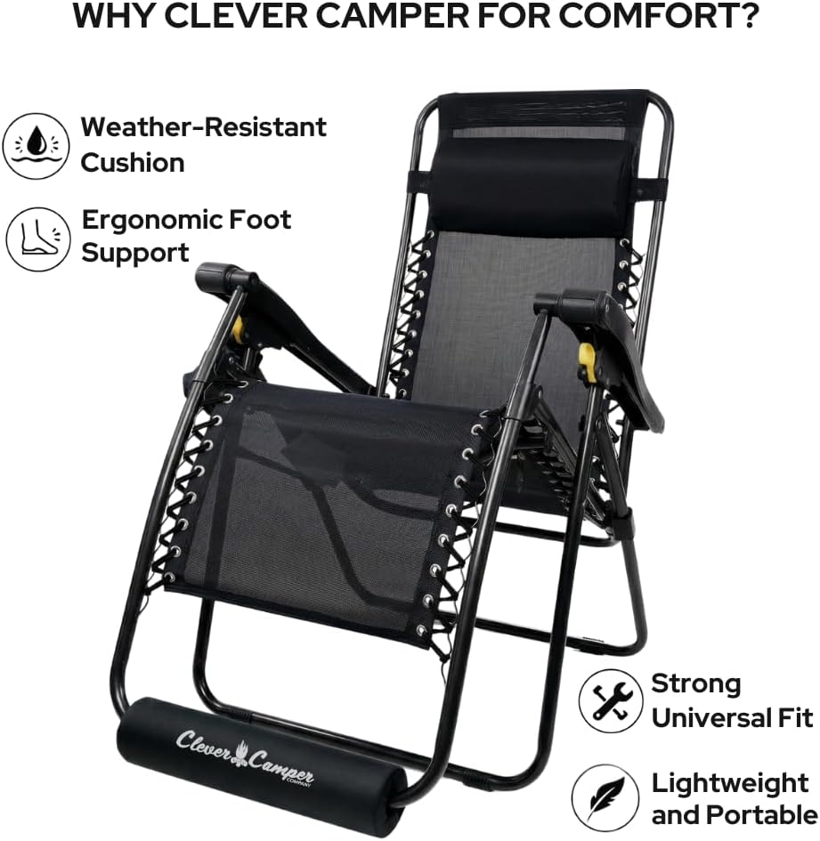 15.75" The Original Zero Gravity Chair Cushion for Foot Rest Allows You to Relax in Total Comfort Great for Antigravity