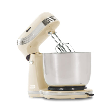 Dash Stand Mixer (Electric Mixer for Everyday Use): 6 Speed Stand Mixer with 3 Quart Stainless Steel Mixing Bowl, Dough Hooks & Mixer Beaters for Dressings, Frosting, Meringues & More - Pink