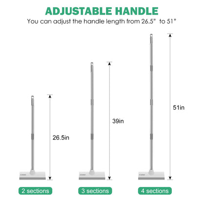 SetSail Floor Scrub Brush with 51-Inch Long Adjustable Handle 2 in 1 Scrape Brush Stiff Bristle Floor Scrubber for Cleaning Shower Bathroom Garage Kitchen Wall Deck Tub Tile