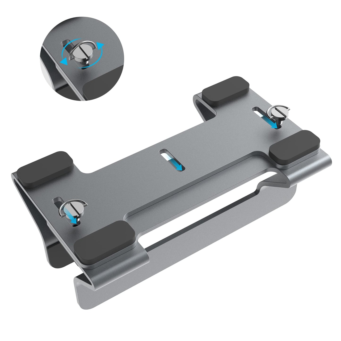 Psitek Aluminum Vertical Laptop Stand Dock Holder, Adjustable Slot Width 12-42mm, Space-Saving Upright Storage for MacBook and Laptops