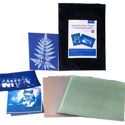 ACADOIT Solar Sun Print Paper Cyanotype Art Paper for Arts Crafts DIY(A4 30 Sheets)