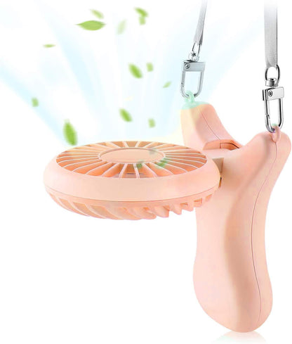 OUTXE Necklace Fan, 3000mAh Wearable Mini Handheld Fan with 90° Rotation