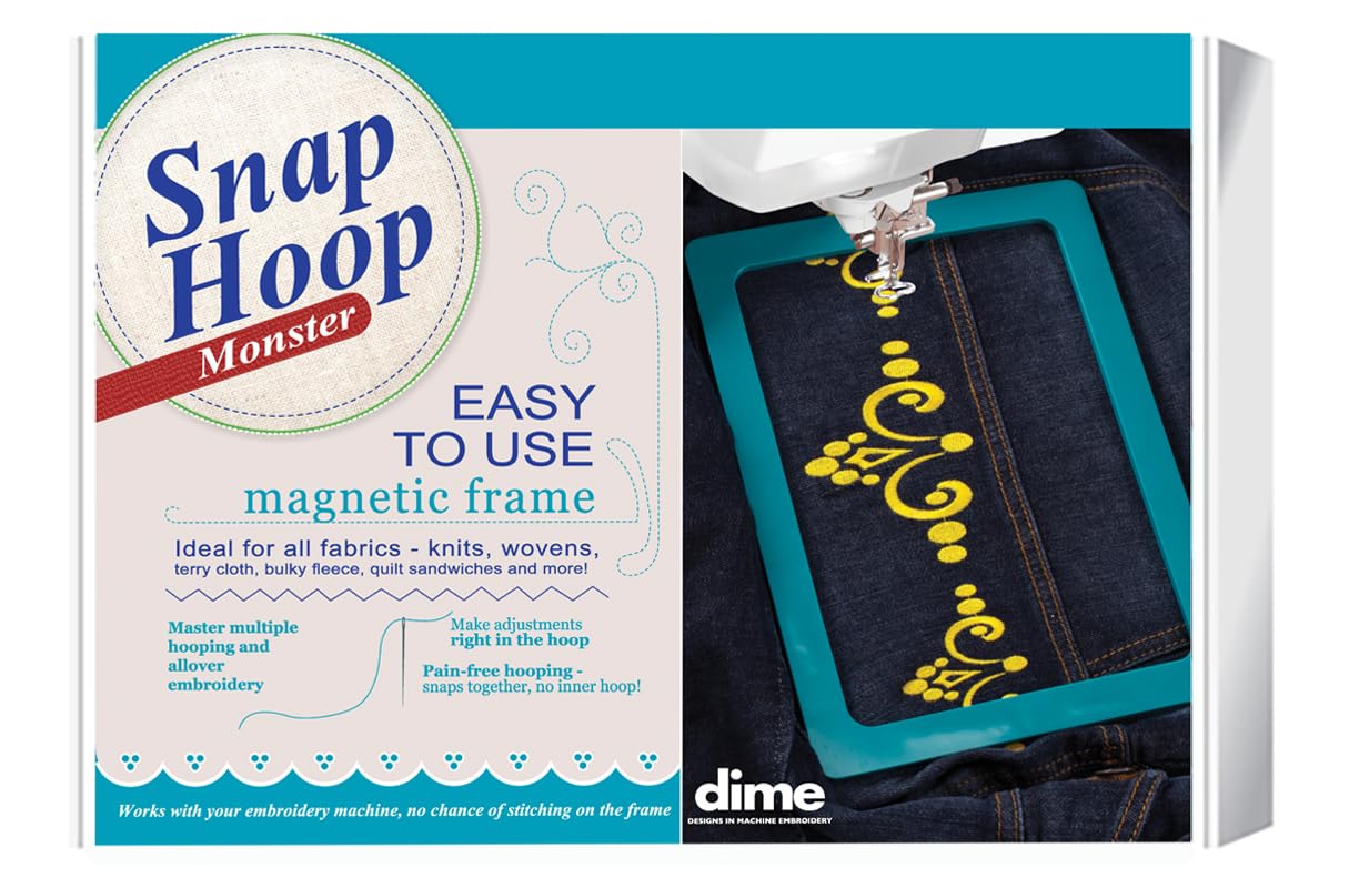 Snap Hoop Monster for Janome® M17 (5.5" x 7.9" | 140 x 200mm) Magnetic Embroidery Hoop for Machine Embroidery