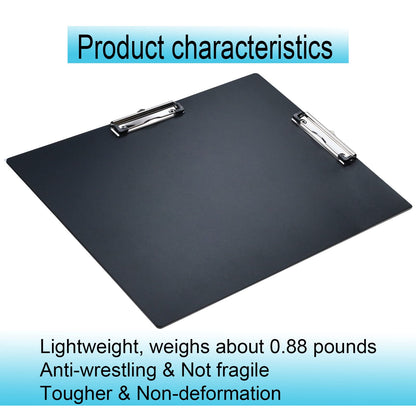 Acocony 11x17 clipboard Double Clip Extra Large Clipboard Low Profile Clip 11 x 17 Clipping Board Light Weight Not Fragile Plastic Black Pack of 1