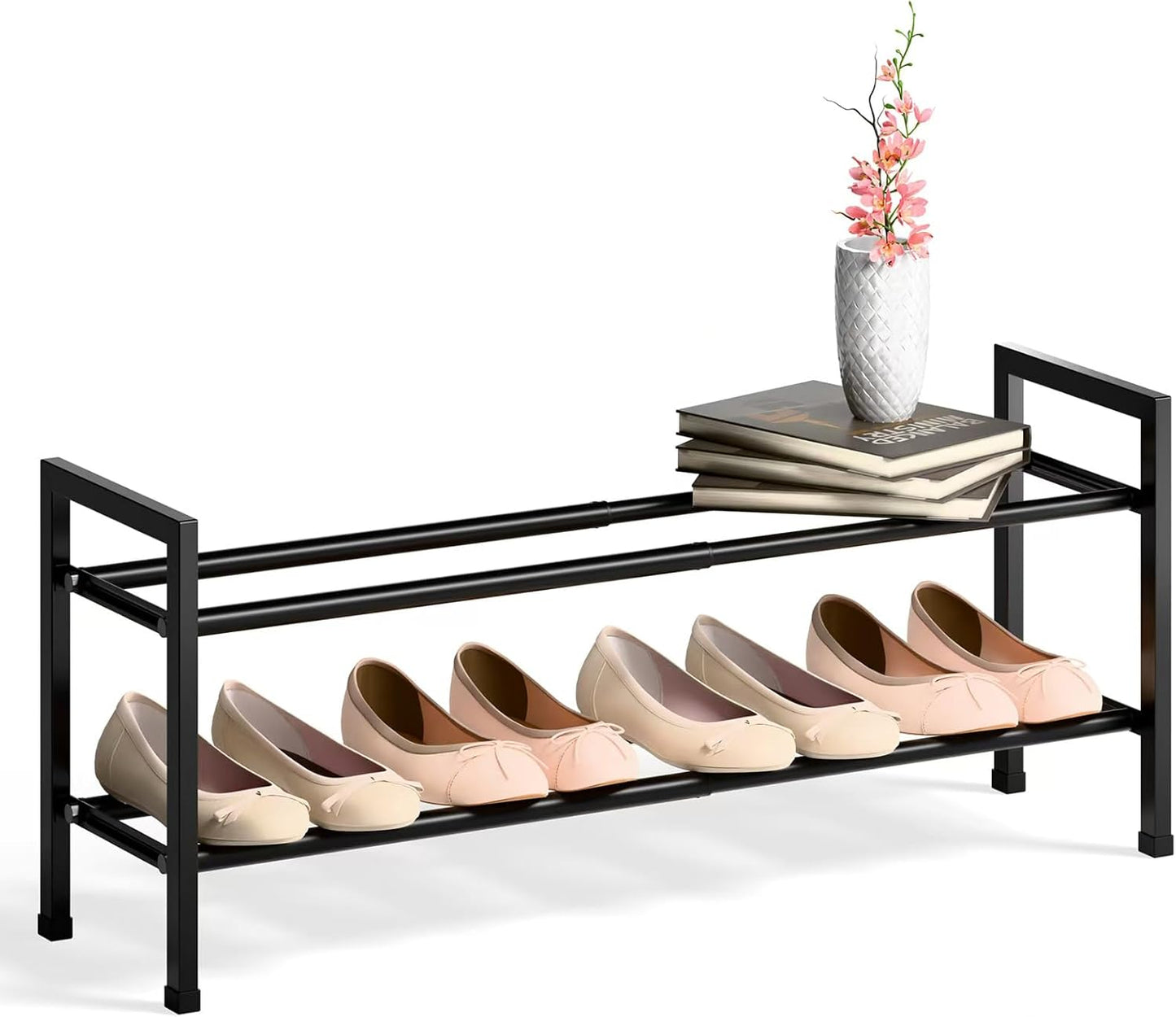 2 Closet, 18-33 Bumusty Tier Expandable Shoe Rack for Adjustable Shoe Rack for Small Space, Small Shoe Organizer