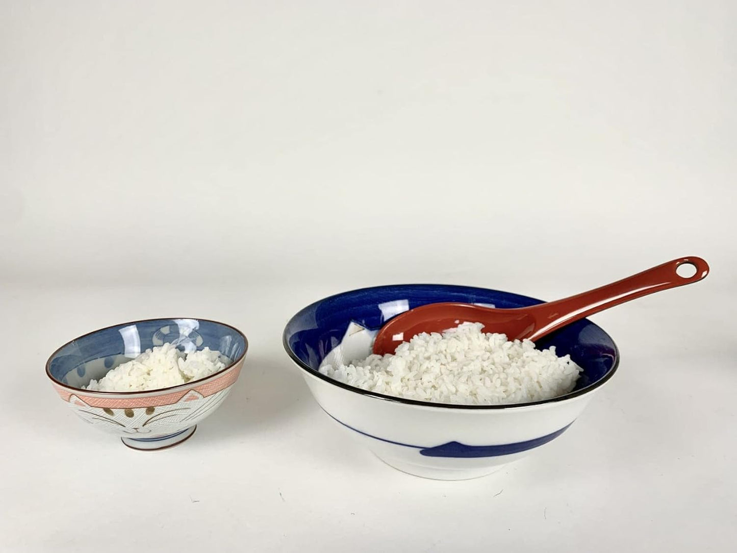 JapanBargain 2382 Serving Spoons, Japanese, Chinese, Rice Serving Spoons, Black and Red, Pack of 4