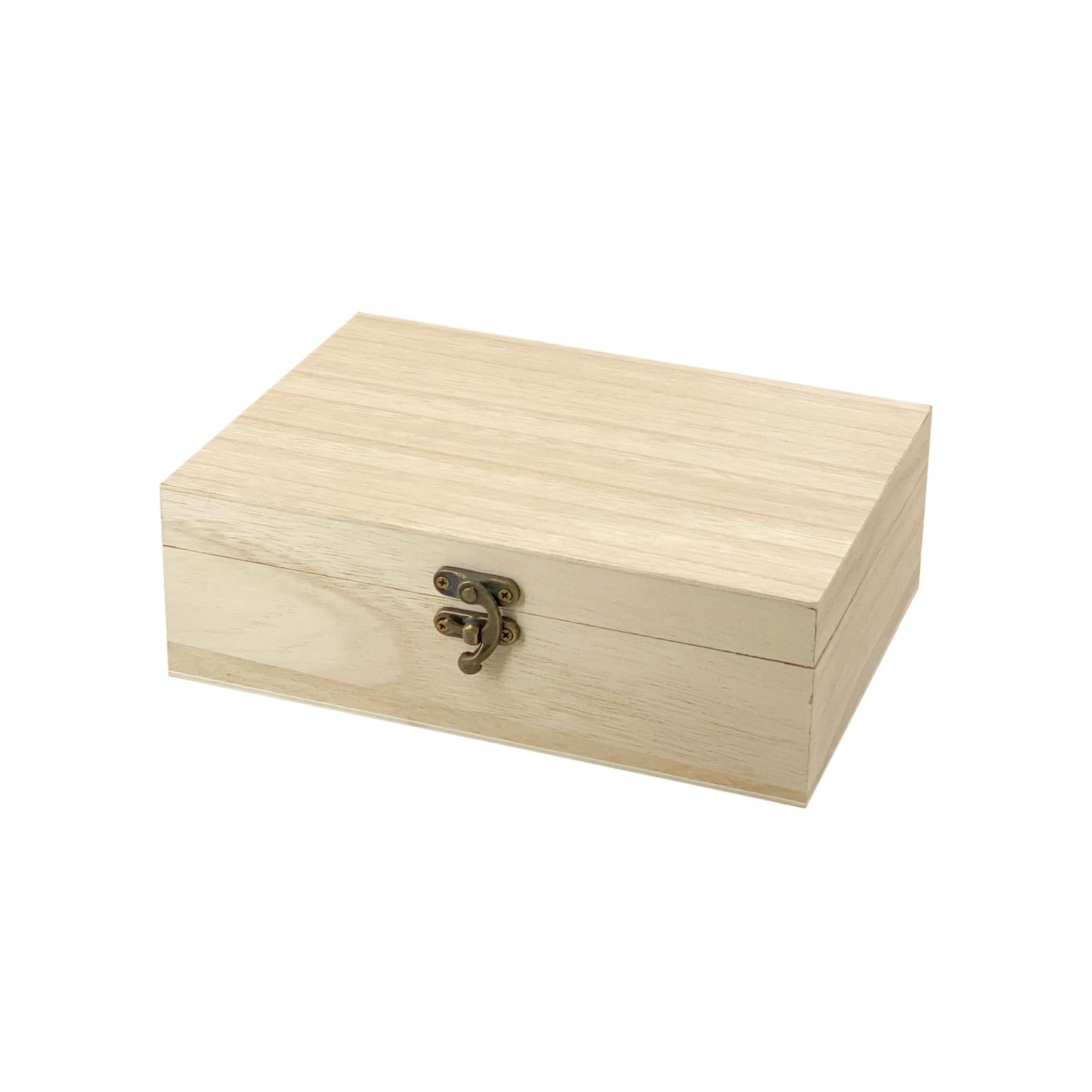 6 Pack Unfinished Wood Box with Lid Crafts Wooden Box for DIY Arts Project (8.3x6x2.7 Inches)