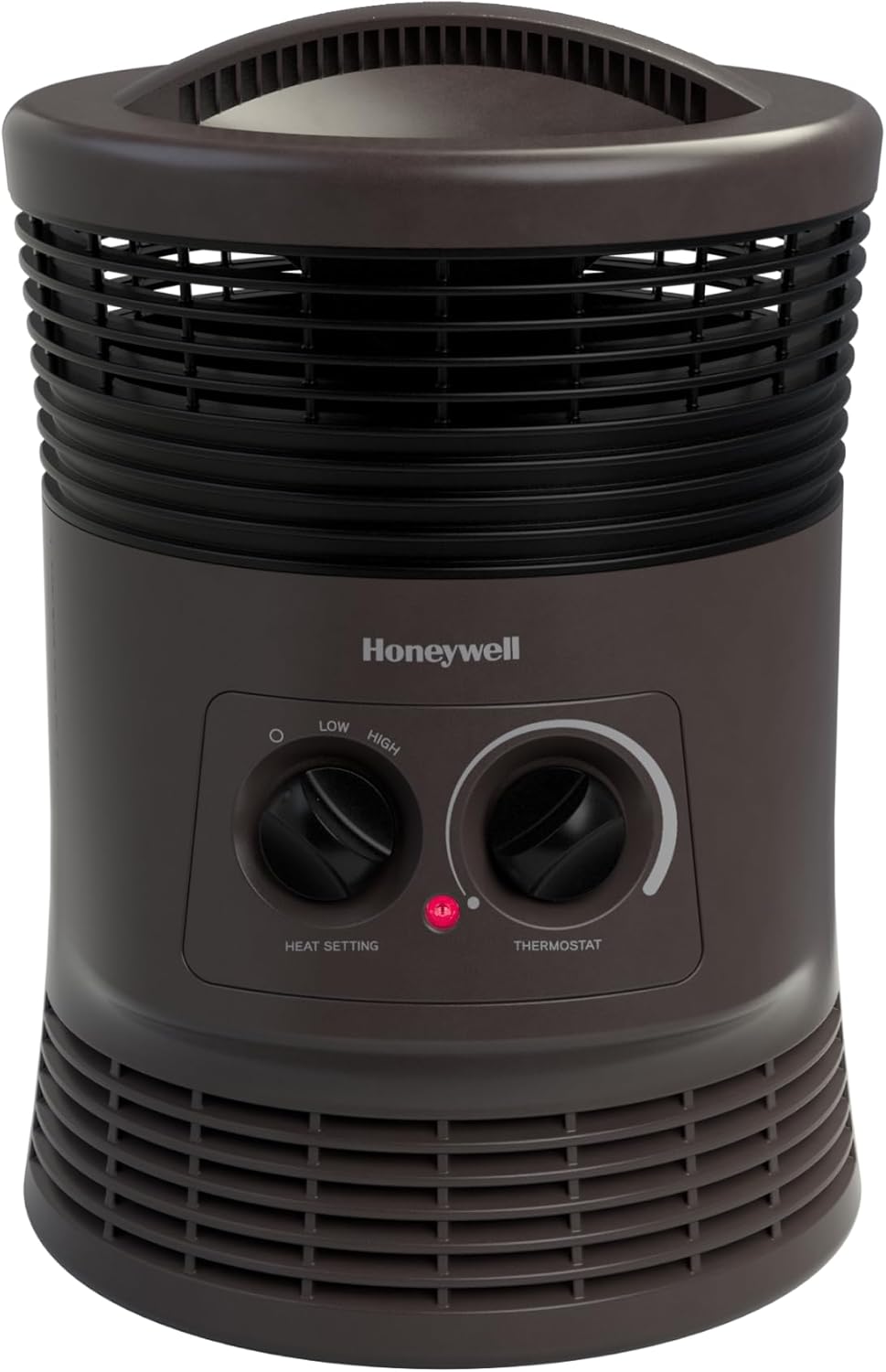 Honeywell HHF360V Portable Heater, Charcoal Grey, 360 Degree Surround Fan Forced, Adjustable Thermostat, 2 Heat Settings