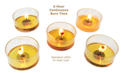 Beeswax Candle Works, 6-Hour Tea Light Refills (Pack of 60) 100% USA Beeswax, NO Cups