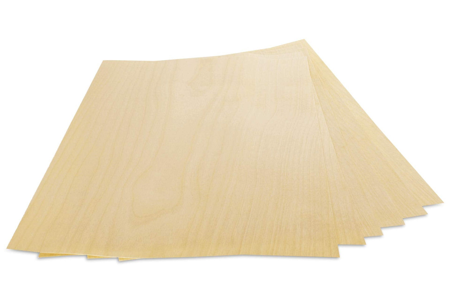 WoodPress® Real Maple Wood Veneer - Pack of 6 Sheets - US Letter Size (Approx 8 & 1/2" x 11") - Veneer for Marquetry, Crafts, Model Making, Panels, Cabinets and Furniture Repair, School Projects