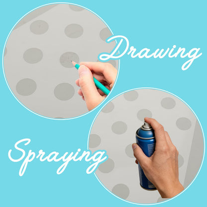 22 Pcs Dot Stencils Set Reusable Polka Dot Templates Mixed Size Round Circle Stencils for Painting on Wall Wood Pillow Furniture Card Scrapbook Making DIY Crafts
