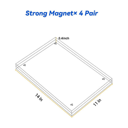 JUOIFIP 11x14 Acrylic Picture Frame,Clear Double Sided Magnetic Photo Frames With Stand,Minimalist Frameless Floating Frame for Artwork Poster Degree Diploma,Lovely Gift for Family, Friend