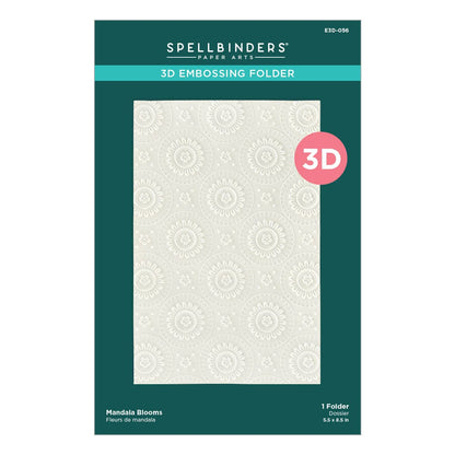 Spellbinders E3D-056 Mandala Blooms 3D Embossing Folder from The Sealed for Summer Collection