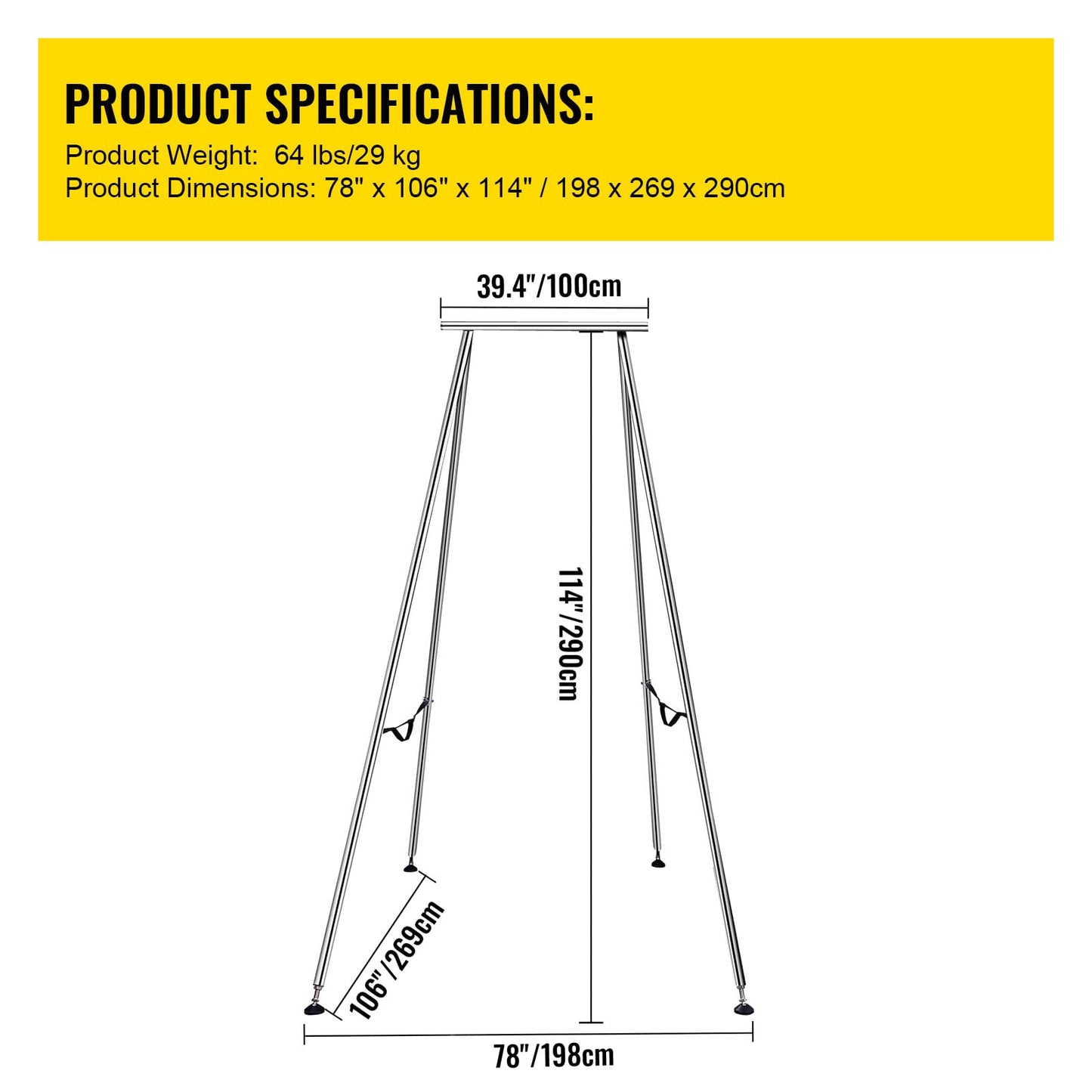 Happybuy Yoga Sling Inversion, 9.6 FT Inversion Yoga Swing Stand 68lbs, 551lbs/250kg Aerial Yoga Frame with 236in/6m Yoga Swing Inversion Sling Body Yoga Bundle Safety Belts Wine Red