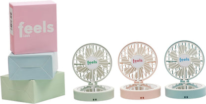 Compact Mini Fan Mirror, Handheld Portable USB Rechargeable Adjustable Speed Fan for Makeup Travel