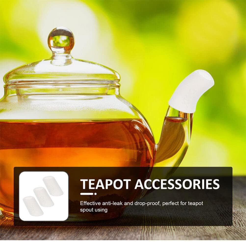 Luxshiny 5pcs Teapot Spout Cover Sleeves, Silicone Drip-proof Leak-proof Protectors for Tea Kettle Coffee Pot