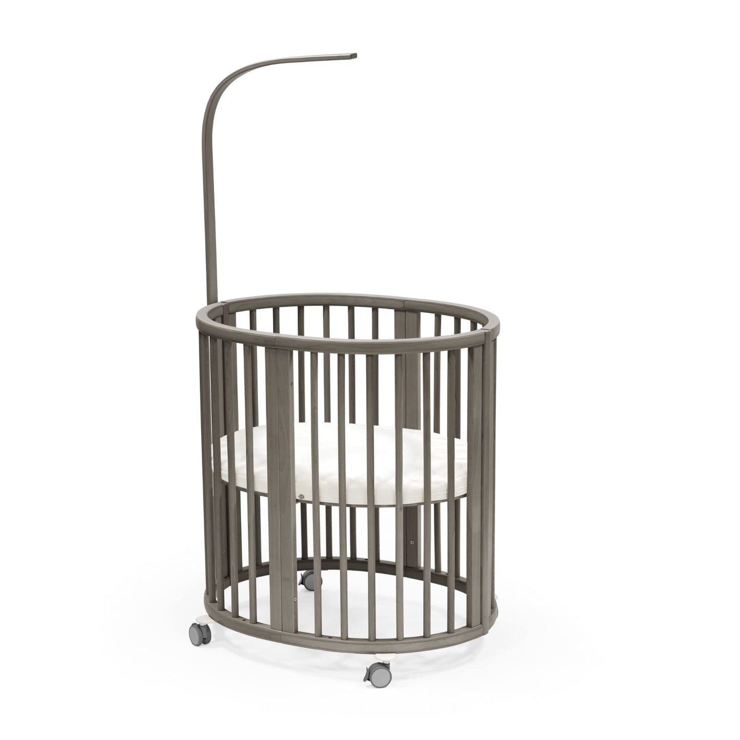 Stokke Sleepi Mini Bundle V3, Hazy Grey - Includes Sleepi Mini V3, Mattress & Drape Rod - Suitable for Ages 0-5 Years Old - Adjustable & Stylish