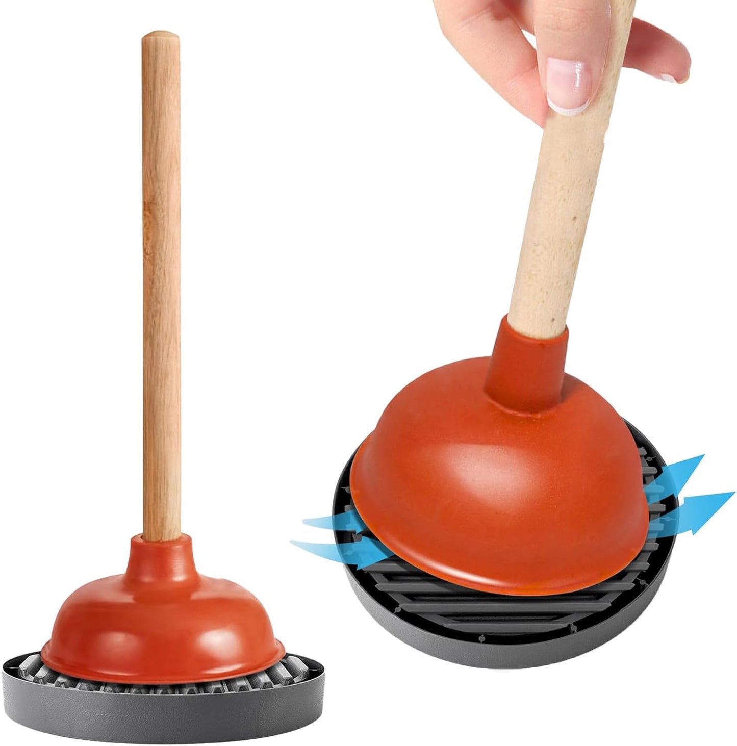 Plunger Holder, Plunger Tray, Air Drying Mat for Toilet Plunger, Stand Wicks Water and Dries Quickly (1pc)