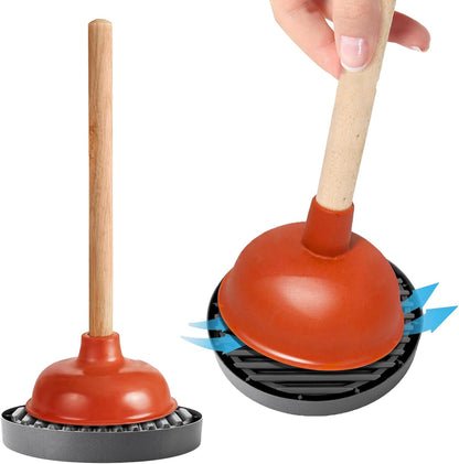 Plunger Holder, Plunger Tray, Air Drying Mat for Toilet Plunger, Stand Wicks Water and Dries Quickly (1pc)