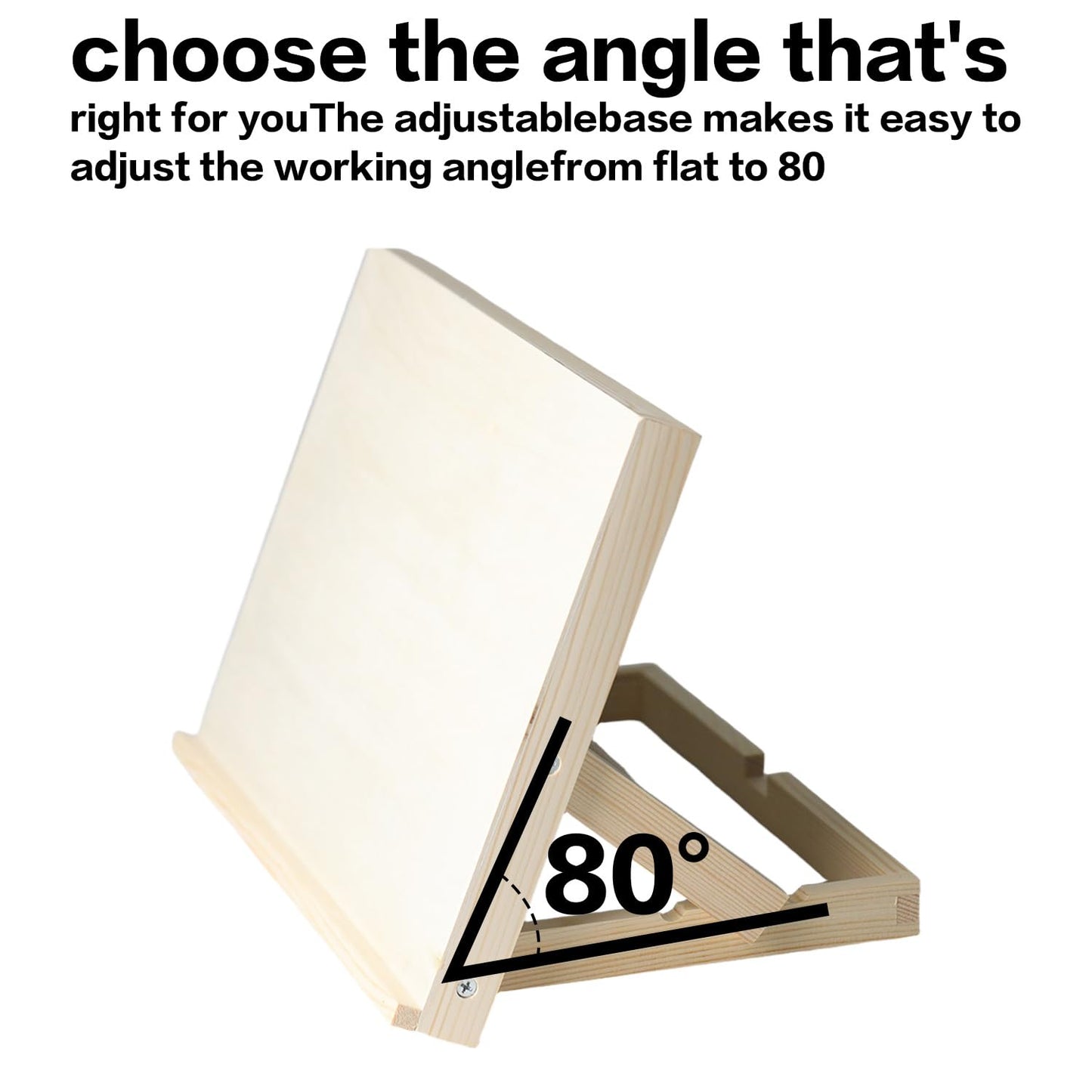 Aiokuo Tabletop Wooden Easel Stand, Adjustable Art Easel for Painting, Drawing, Sketching, Canvas, Books & Artwork Display